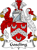 English Coat of Arms for the family Goseling or Goselyn