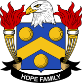 Coat of arms used by the Hope family in the United States of America