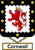 English Coat of Arms Shield Badge for Cornwall