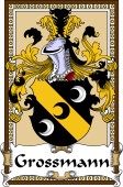 German Coat of Arms Wappen Bookplate  for Grossmann