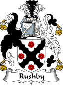 English Coat of Arms for the family Rushby or Rusheby