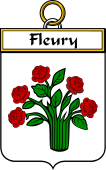 French Coat of Arms Badge for Fleury