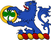 Family crest from Ireland for Lyons (Belfast)