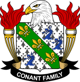 Coat of arms used by the Conant family in the United States of America