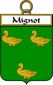 French Coat of Arms Badge for Mignot