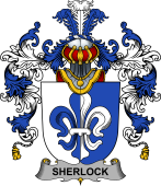 Irish Family Coat of Arms (v.25b) Sherlock