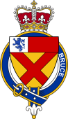 British Garter Coat of Arms for Bruce (Scotland)