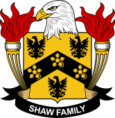 Coat of arms used by the Shaw family in the United States of America