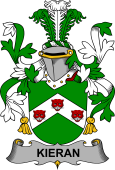 Irish Coat of Arms for Kieran or O'Kieran