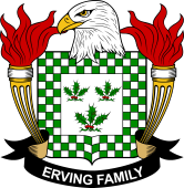 Coat of arms used by the Erving family in the United States of America