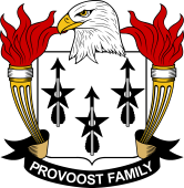 Coat of arms used by the Provoost family in the United States of America