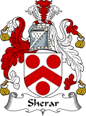 English Coat of Arms for the family Sherar or Sherard