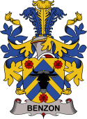 Coat of arms used by the Danish family Benzon