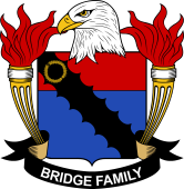 Coat of arms used by the Bridge family in the United States of America
