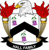 Coat of arms used by the Hall family in the United States of America