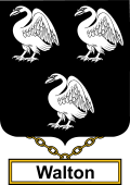 English Coat of Arms Shield Badge for Walton