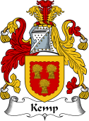 English Coat of Arms for the family Kemp