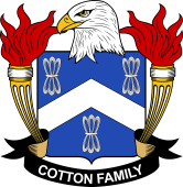 Coat of arms used by the Cotton family in the United States of America