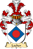 v.23 Coat of Family Arms from Germany for Locher