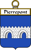 French Coat of Arms Badge for Pierrepont