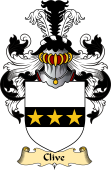 English Coat of Arms (v.23) for the family Clive or Cleve