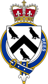 Families of Britain Coat of Arms Badge for: Rees (Wales)