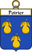 French Coat of Arms Badge for Poirier