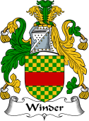 English Coat of Arms for the family Winder