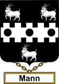 English Coat of Arms Shield Badge for Mann