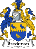 English Coat of Arms for the family Brockman
