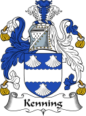 English Coat of Arms for the family Kenning