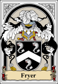 English Coat of Arms Bookplate for Fryer