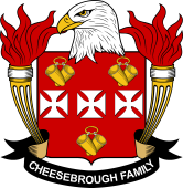 Coat of arms used by the Cheesebrough family in the United States of America