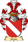 v.23 Coat of Family Arms from Germany for Grun
