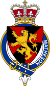 British Garter Coat of Arms for Matheson (Scotland)