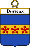 French Coat of Arms Badge for Durieux