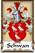 German Coat of Arms Wappen Bookplate  for Schwan