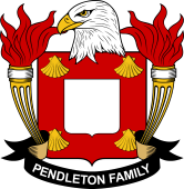 Coat of arms used by the Pendleton family in the United States of America