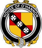 Irish Coat of Arms Badge for the O'HANNON family