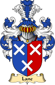 English Coat of Arms (v.23) for the family Lane