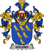 Irish Family Coat of Arms (v.25b) Golding