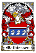 Danish Coat of Arms Bookplate for Mathiessen