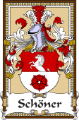 German Coat of Arms Wappen Bookplate  for Schöner