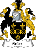 English Coat of Arms for the family Stiles or Styles