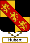 English Coat of Arms Shield Badge for Hubert