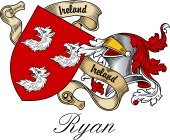 Sept (Clan) Coat of Arms from Ireland for Ryan (O'Mulrian)