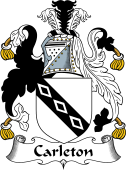 English Coat of Arms for the family Carleton or Charlton