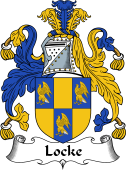 English Coat of Arms for the family Locke