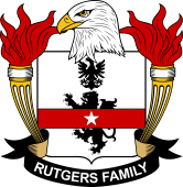 Coat of arms used by the Rutgers family in the United States of America