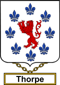 English Coat of Arms Shield Badge for Thorpe